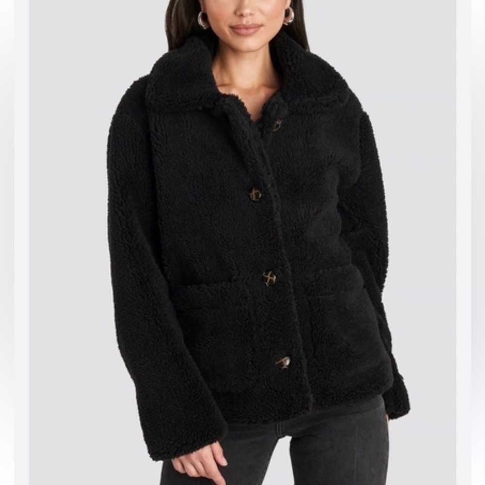 Zara Black Teddy Jacket